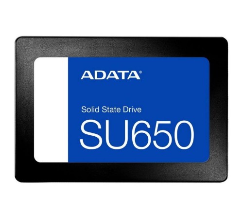 Твердотельный накопитель/ ADATA SSD Ultimate SU650, 1000GB, 2.5" 7mm, SATA3, 3D TLC,R/W 520/450MB/s, IOPs 40 000/65 000, TBW 1120, DWPD 1 (3 года)