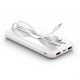 Power Bank Vention 10000mAh(Micro-USB/C/A/A) со встроенными кабелями 22.5W Белый с LED Дисплеем, шт.