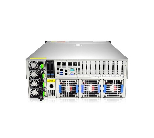 Серверная платформа/ Gooxi ASR4110G-D10R-G2 4U 10 bay server with direct  bp,based on AMD 7003 series 10x PCIE slots ar rear ,support 10 GPU cards 2x 2.5" rear SAS/SATA 4x2000W PSU 10x GPU cables (3090) EU power cables rail kit