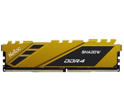 Оперативная память Netac Shadow 8GB DDR4-3600 (PC4-28800) C18 18-22-22-42 1.35V XMP Memory module (DIMM) Yellow Оперативная память Netac Shadow 8GB DDR4-3600 (PC4-28800) C18 18-22-22-42 1.35V XMP Memory module (DIMM) Yellow