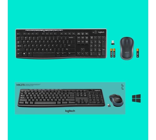 Клавиатура беспроводная Logitech K270 (приемник Unifying, 2 батарейки AAA) (арт. 920-003058, M/N: Y-R0015 / C-U0007) С КИРИЛЛИЦЕЙ Клавиатура беспроводная Logitech K270 (приемник Unifying, 2 батарейки AAA) (арт. 920-003058, M/N: Y-R0015 / C-U0007) С КИРИЛЛИЦЕЙ