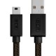 GCR Кабель PROF 1.0m USB 2.0, AM/mini 5P, черно-прозрачный, 28/24 AWG, экран, армированный, морозостойкий, GCR-51197