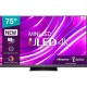 Телевизор Mini LED 75'' Hisense/ 75", Ultra HD, Mini LED, 120Гц, Smart TV (ОС VIDAA U6), Wi-Fi, PCI 3000, DVB-T2/T/C/S2/S, HDR 10+, Dolby Vision, Dolby Atmos, Bluetooth, 4*10W+20W+2*5W, CI+(1.4), 4хHDMI, 2хUSB, Works with Alexa, Alexa Built-in, GA, V