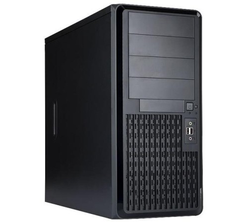 Корпус серверный Midi Tower InWin PE689 Black USB3.0*2+A(HD)+fron fan 120mm*1+rear fan 120mm*1+ 2*2SATA+1*1SATA+Intrusion Switch/ holes for SL20” ATX RACKMOUNT*(без блока питания)