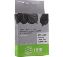 -/ Картридж ленточный Cactus CS-TZ631 TZe-631 черный для Brother 1010/1260VP/1830VP/9700PC