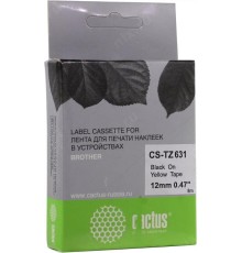 -/ Картридж ленточный Cactus CS-TZ631 TZe-631 черный для Brother 1010/1260VP/1830VP/9700PC
