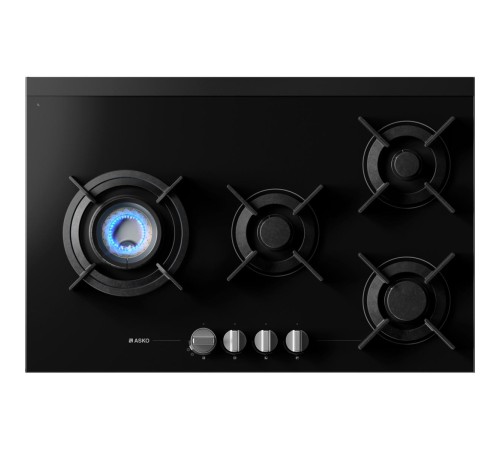 Газовая варочная панель ASKO/ Арт. 741476 Газовая варочная панель ASKO, 4 зоны,материал стеклокерамика,кольцо для вока-чугун,электроподжиг,конфорка Fusion ,цвет черный