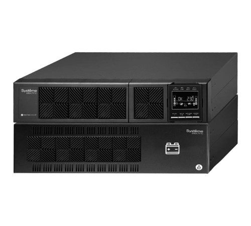 ИБП Systeme Electric Smart-Save Online SRV 1000 ВА, конвертируемый форм-фактор 4U, 230 В, 6 розеток  IEC C13, SmartSlot, LCD, USB HID, версия с возможностью увеличения времени автономии, 2 кор.
