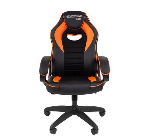 Офисное кресло Chairman   game 16 Россия экопремиум черный/оранжевый