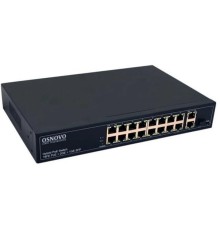 PoE Коммутатор OSNOVO SW-61621(300W) PoE коммутатор Fast Ethernet на 16 x RJ45 PoE + 2 x RJ45 GE + 1 SFP GE порта. Порты: 2 x FE (10/100Base-T) с PoE (до 60W, A+B) + 14x FE (10/100Base-T) с PoE (до 30W) , 2 x GE Upl