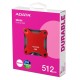 Внешний накопитель Внешний SSD 512GB USB 3.2 Gen 2 (USB 10Gbps) R550/W480MB/s 3D NAND COLOR BOX красный