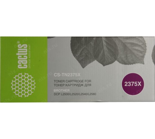 -/ Картридж лазерный Cactus CS-TN2375X TN-2375 черный (5200стр.) для Brother DCP L2500/L2520/L2540/L256
