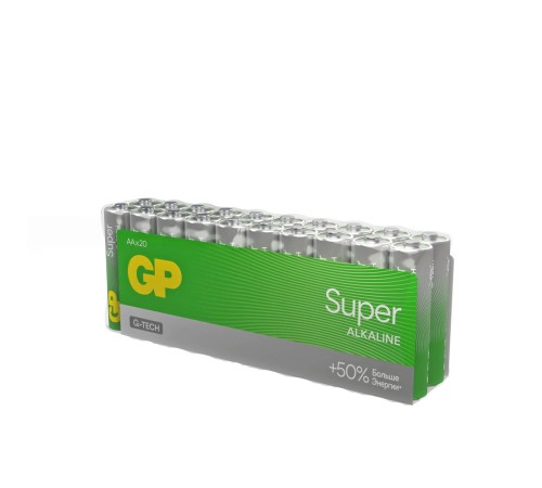 Батарейка Алкалиновые батарейки GP Super Alkaline 15А АA - 20 шт. в пленке