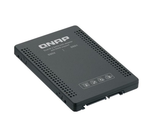 Адаптер/ QNAP QDA-A2MAR HDD/SSD drives adapter 2 x M.2 2280 SATA SSD -> 1 x SATA 2.5" , Transfer rate 6 Gb/s. Supports RAID 0, 1, JBOD. w/o HDD