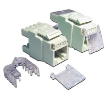  Модуль Keystone, RJ45, кат.6, UTP, 180 градусов, со шторкой, белый