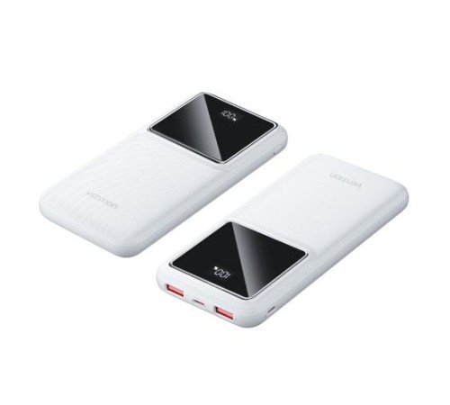 Power Bank Vention 10000mAh(M/C-A/A)22.5W Белый с LED Дисплеем Power Bank Vention 10000mAh(M/C-A/A)22.5W Белый с LED Дисплеем