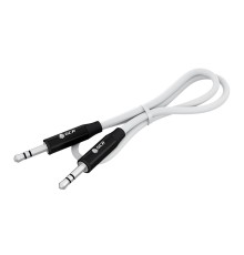 GCR Кабель 1.5m аудио jack 3.5mm/jack 3.5mm белый, AL case черный, M/M, GCR-54750