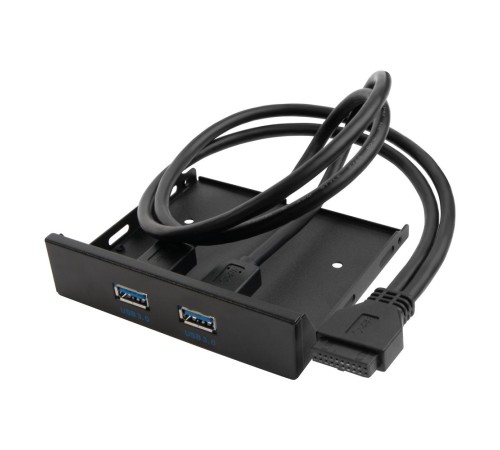 GCR Планка в корпус отсек 3.5" USB 3.0, 1 порт 20pin на 2 внешних порта, 0.58m, черный, GCR-20P2UF3 GCR Планка в корпус отсек 3.5" USB 3.0, 1 порт 20pin на 2 внешних порта, 0.58m, черный, GCR-20P2UF3