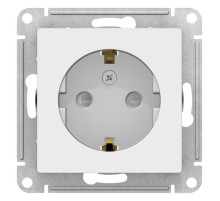 ATLASDESIGN РОЗЕТКА с заземлением со шторками, 16А, механизм, БЕЛЫЙ