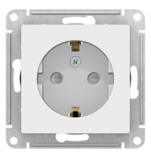 ATLASDESIGN РОЗЕТКА с заземлением со шторками, 16А, механизм, БЕЛЫЙ