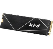Твердотельный накопитель/ ADATA SSD GAMMIX S70 BLADE, 2048GB, M.2(22x80mm), NVMe, PCIe 4.0 x4, 3D TLC, R/W 7400/6400MB/s, IOPs 650 000/740 000, DRAM buffer 2048MB, TBW 1480, DWPD 0.4, with Heat Spreader (5 лет)