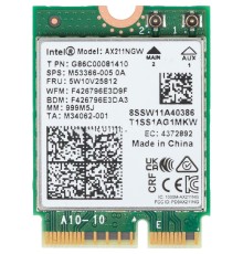 Плата сетевого контроллера/ Intel Wi-Fi 6E AX211 (Gig+), 2230, 2x2 AX R2 (6GHz)+BT, No vPro, 999M5J
