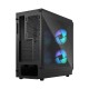 Корпус ПК без блока питания/ Case Fractal Design Focus 2 RGB, Midi-Tower, 2x140mm RGB, 2xUSB-A 3.2 ATX, mATX, mITX Black
