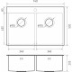 Кухонная мойка RIVELATO Rivelato Rinox 7450 2В Мойка нерж.сталь 2 чаши 740*500*200 мм, монтаж: врезной, материал: нержавеющая сталь, цвет: нержавеющая сталь