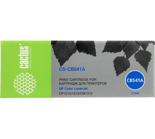 -/ Картридж лазерный Cactus CS-CB541A CB541A голубой (1400стр.) для HP CLJ CP1215/1515/CM1312