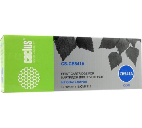 -/ Картридж лазерный Cactus CS-CB541A CB541A голубой (1400стр.) для HP CLJ CP1215/1515/CM1312