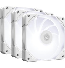 Кулер для корпуса/ Case Cooler ID-COOLING TF-12025-PRO SW TRIO (120x120x25mm, 4-pin PWM, 70CFM, 28.9dBA, 1500RPM, White, 3pcs)