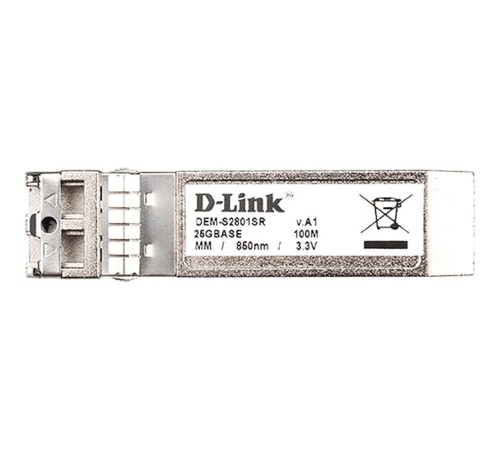 Трансивер/ DEM-S2801SR SFP28 Transceiver, 25GBase-SR, Duplex LC, 850nm, Multi-mode, OM3:70M/OM4:100M Трансивер/ DEM-S2801SR SFP28 Transceiver, 25GBase-SR, Duplex LC, 850nm, Multi-mode, OM3:70M/OM4:100M