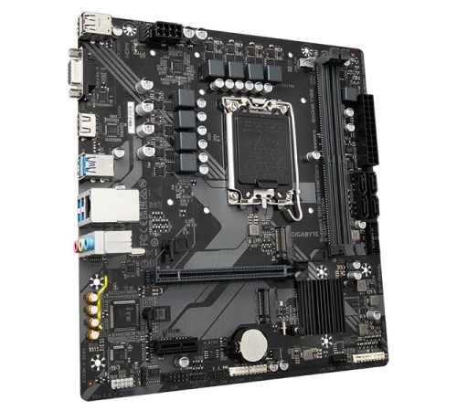 Материнская плата GIGABYTE B760M H DDR4, LGA1700, B760, 2*DDR4, 4*SATA, 2*M.2, 4*USB 3.2, 2*USB 2.0, 1*PCIx16, 2*PCIx1, D-Sub+HDMI, mATX