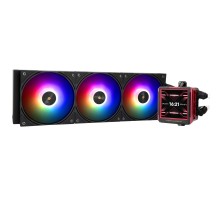 Водяное охлаждение для процессора/ Water Cooling System Thermalright Frozen Warframe 360 Ultra Black Argb (360mm, Black, ARGB/ Fans: 3x120mm, 70.84CFM, 22.1dBA, 2000RPM/ Pump height 60mm, 23dBA, 3000RPM, Rad thickness 27mm/ S: 1200, 1700, 1851, 2011, 2066