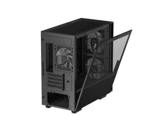 Корпус ПК без блока питания/ Case Deepcool CH360 Digital, 1xUSB3.0, 1xType-C, 2x140ARGB fan, 1x120ARGB fan, mATX, Digital display, Black