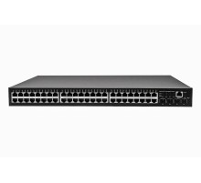 Управляемый (L2+) коммутатор Gigabit Ethernet/ Управляемый (L2+) коммутатор Gigabit Ethernet на 48 RJ45 + 4 x GE SFP порта. Порты: 48 x GE (10/100/1000Base-T) + 4 x GE SFP (1000Base-X), Консольный порт; Уровень управления L2 (Full managed); Поддержка Jumb