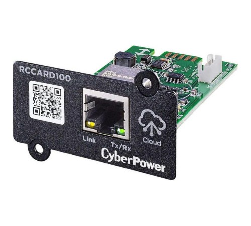 Карта облаачного мониторинга/ Cloud monitoring card CyberPower RCCARD100 NEW для 1ф устройств, проводная Ethernet Карта облаачного мониторинга/ Cloud monitoring card CyberPower RCCARD100 NEW для 1ф устройств, проводная Ethernet
