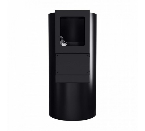 ВЫТЯЖКА MAUNFELD LEE SIDE (C) 39 BLACK/ Цилиндрическая настенная вытяжка, 1000 м3/ч, 52 дБ, кнопочное управление, 3 скорости, черная