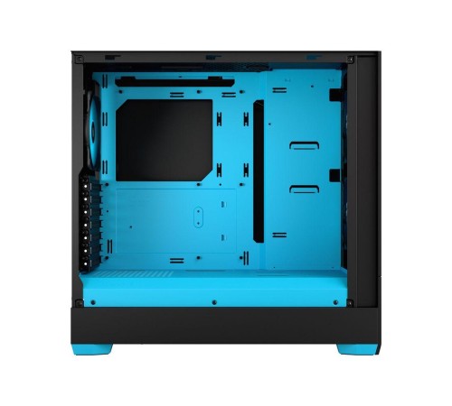 Корпус ПК без блока питания/ Case Fractal Design Pop Air RGB Cyan Core TG Clear Tint, Midi-Tower, 3x120mm RGB, 2xUSB-A 3.2 ATX, mATX, mITX Black/Cyan