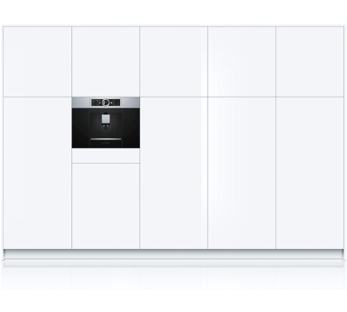 Встраиваемая кофемашина Bosch 59.4x45.5x35.6 см, 1600 Вт, 19 бар, полностью автоматическая, цвет: черный/нерж.сталь