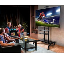 ONKRON мобильная стойка для ТВ 50"-86", макс 90.9кг, чёрная TS1881