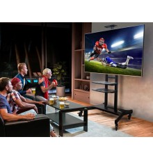 ONKRON мобильная стойка для ТВ 50"-86", макс 90.9кг, чёрная TS1881