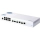 Коммутатор/ QNAP QSW-M408-2C Managed switch 10 Gb / s with 4 SFP + ports, 2 of which are combined with RJ-45, 8 1 Gb / s RJ-45 ports, bandwidth up to 96 Gb / s, JumboFrame support