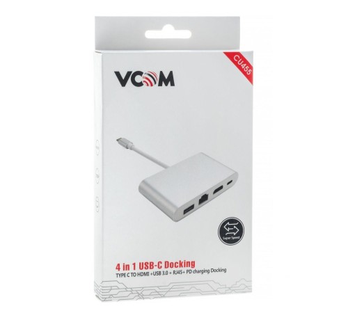 Кабель-адаптер/ Кабель-адаптер USB3.1 Type-CM-->HDMI+USB3.0+RJ45+PD charging VCOM <CU455> Кабель-адаптер/ Кабель-адаптер USB3.1 Type-CM-->HDMI+USB3.0+RJ45+PD charging VCOM <CU455>