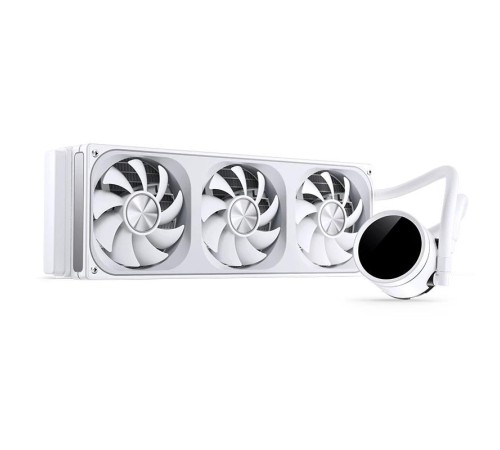Система жидкостного охлаждения/ Water Cooling System JONSBO TH-360 White (300W, 360mm, LED temp., White, ARGB/ Fans: 3x120mm, 62.4CFM, 37.3dBA, 2400RPM/ Pump height 72mm, 30dBA, 2400RPM, Rad thickness 27mm/ S: 1851, 1700, 1200, 115X, AM5, AM4) Система жидкостного охлаждения/ Water Cooling System JONSBO TH-360 White (300W, 360mm, LED temp., White, ARGB/ Fans: 3x120mm, 62.4CFM, 37.3dBA, 2400RPM/ Pump height 72mm, 30dBA, 2400RPM, Rad thickness 27mm/ S: 1851, 1700, 1200, 115X, AM5, AM4)