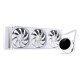 Система жидкостного охлаждения/ Water Cooling System JONSBO TH-360 White (300W, 360mm, LED temp., White, ARGB/ Fans: 3x120mm, 62.4CFM, 37.3dBA, 2400RPM/ Pump height 72mm, 30dBA, 2400RPM, Rad thickness 27mm/ S: 1851, 1700, 1200, 115X, AM5, AM4)