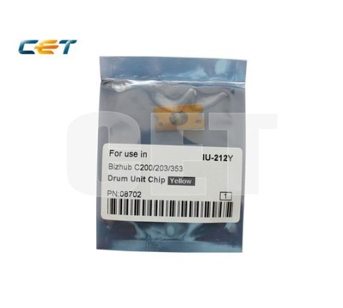 -/ Чип драм-юнита для KONICA MINOLTA Bizhub C200 (CET) Yellow, (WW), (унив.), CET8702