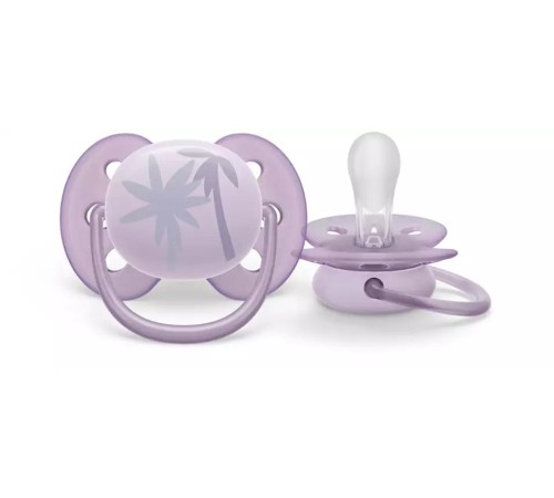Пустышка ultra soft, пальмы, 0-6 мес., 1 шт.