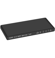 Greenconnect Разветвитель HDMI v2.0, 1x2, 4Kx2K 60Hz / 1080p / 3D, 4:4:4, ультратонкий корпус, серия Greenline, GL-VK2