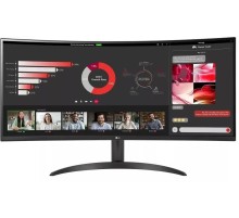 Монитор LG LCD 34WR50QK-B/ LG UltraWide 34WR50QK-B 34"Curved (1800R) VA monitor, 3440x1440, 300cd/m2, 21:9, 3000:1, 5мс (GtG), HDMIx2, DP, Headphone Out, 100Hz, 178/178, HDR 10, VESA (100x100 мм), sRGB 99%, внешний БП, Tilt, black